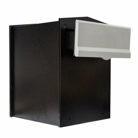QUALARC Liberty Rear Access Collection Box with Silver Letter Plate & 4-6 in. Adjustable Chute LIB-SLVR-LM6-46